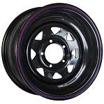 Диски OFF-ROAD Wheels R16 5x139,7 7J ET30 D110 OFF-ROAD Wheels Диск усиленный УАЗ стальной Black (треуг. мелкий)