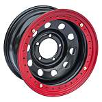 Диски ORW R16 5x139,7 8J ET-24 D110 ORW Диск усиленный УАЗ стальной Black с бедлоком (красный)