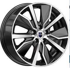 Диск R16 5x112 6,5J ET38 D57,1 K&K Гамбит (КС961) алмаз чёрный