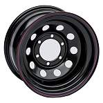 Диски ORW R16 5x114,3 8J ET-19 D84 ORW Диск усиленный JEEP стальной Black с бедлоком (красный)
