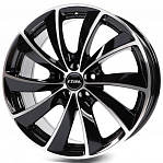 Диски Rial R17 5x100 7,5J ET36 D63,3 Rial Lugano Diamond Black Front Polished