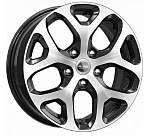 Диски K&K R16 4x100 6,5J ET50 D60,1 K&K КС869 (ZV 16_Vesta Cross) Алмаз чёрный 