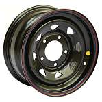 Диски OFF-ROAD Wheels R16 5x139,7 7J ET25 D98,5 OFF-ROAD Wheels Диск усиленный ВАЗ НИВА стальной Black (треуг. мелкий)