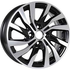 Диск R15 4x100 6J ET50 D60,1 KDW KD1546 (15_Vesta) (КС882) Black Front Polished