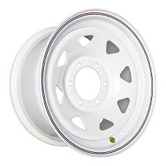 Диск R17 6x139,7 8J ET0 D110 OFF-ROAD Wheels Диск усиленный Toyota Nissan стальной White