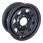 Диски OFF-ROAD Wheels R17 5x127 8J ET0 D75 OFF-ROAD Wheels Диск усиленный JEEP стальной Black (треуг. мелкий)