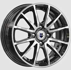 Диск R14 4x98 5,5J ET35 D58,5 K&K Квант (КС960) алмаз чёрный