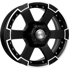 Диск R16 6x139,7 7J ET38 D67,1 K&K М56 алмаз черный (КС593)