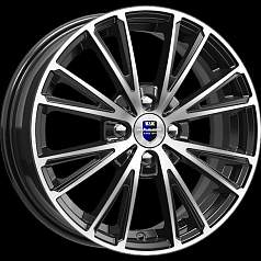 Диск R16 4x100 6J ET37 60,1 K&K Меандр-оригинал (КС879) алмаз черный SK