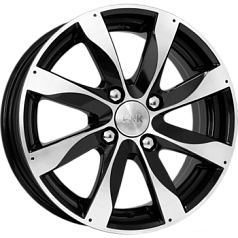 Диск R15 4x114,3 6J ET40 66,1 Rapid Джемини Алмаз чёрный